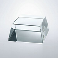 Clear Crystal Slant Square Base (4"x2"x4")